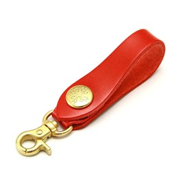 Agility affa "AT Loop" Belt Loop, Cowhide Leather, Leather Item, Replacement, Made in Japan, Snap Button, red/GD