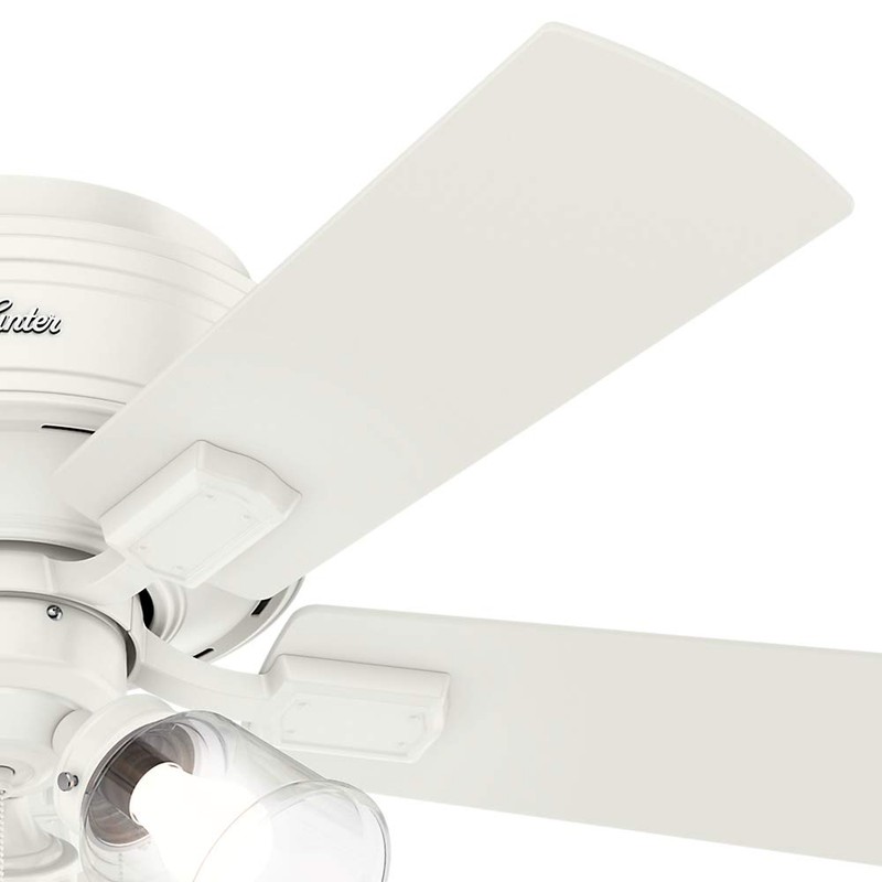 Hunter Crestfield Indoor Low Profile Ceiling Fan with LED Light