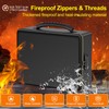 ENGPOW Fireproof Document Box with Lock, Fireproof Water Resistant Heat