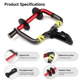 KOMCLUB Fishing Tippet Holder Line Cutter Tippet Spool Aluminium Tippet Storage Fishing Accessories Fishing Tackle Fishing Thread Monofilament Fishing Line