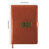 Qefuna Diary with Lock, A5 PU Leather Diary with Code