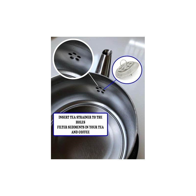 4pcs Round Tea Strainer for Spout Inside, 3.86 cm Diameter,