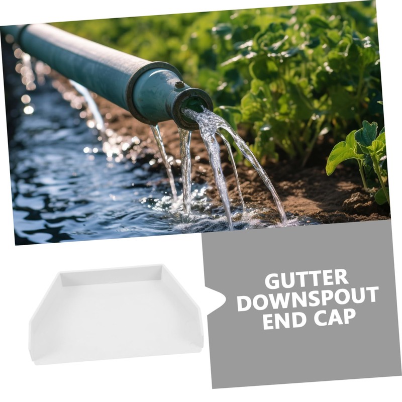 TEHAUX Gutter End Cap Rain Gutter End Cover for Efficient