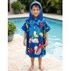 Clondo Poncho Mare Bambino con Cappuccio 50x100 cm Per Sonic