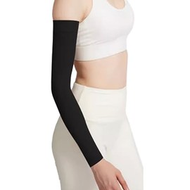 Mangas de Compresión para Brazos, Soporte Elástico para Linfedema, Cáncer de Pecho Posoperatorio, Alivio de la Hinchazón del Brazo (L)