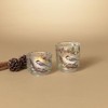 Gerson International Glass Holiday Bird Design Candleholders, Large is 3.9-inch