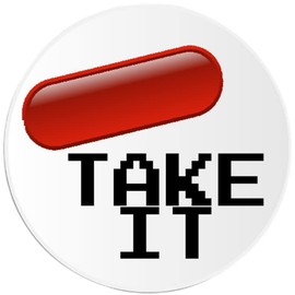 Red Pill Take It - 3 Pack Circle Stickers 3 Inch