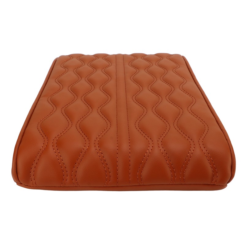 Center Console Armrest Cover Pad Universal PU Leather Waterproof Elastic