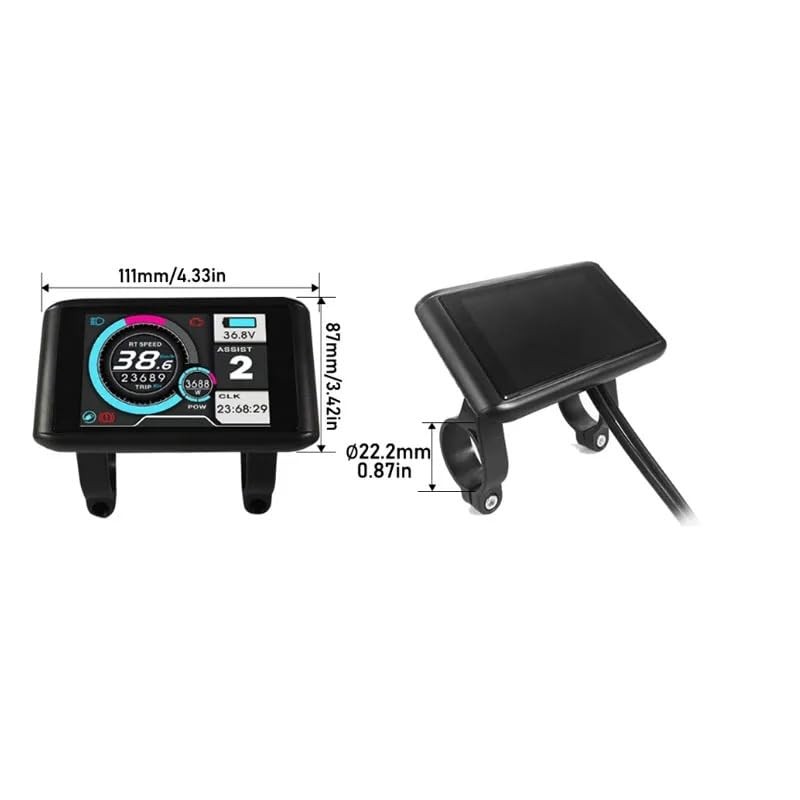 E-Bike Color LCD Display UKC1 Protocol Electric Bike Screen Compatible