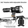 MiOYOOW Bicycle Torch Holder, 360° Rotatable, Adjustable Bicycle Flashlights Clamp,