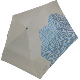 Mabu Umbrella, Parasol, Dual Use, Folding Umbrella, 100% Light Shading Ratio, Jotaro Saito x Mabu Sun or Rain, Ultra Lightweight, Beige, Beige, Stylish, Popular, Men's, Women's, Rain Umbrella, Full