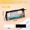 RUITENG Clear Pencil Pouch, Plastic Pencil Storage Bag, Transparent Pen