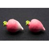 Miniblings Radish Stud Earrings Radi Radish Veggie Vegan Bread Vegetable