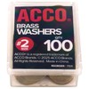 ACCO Brass Washers, 15/32", Box of 100 (71511)