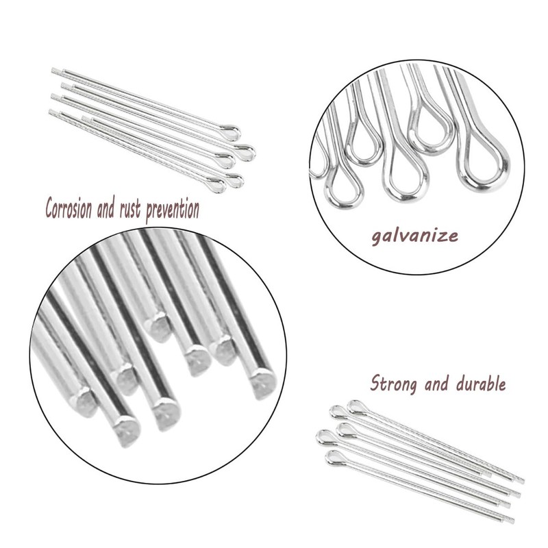 555Pcs Cotter Pin Assortment Set Assorted Clip Key Fastening Pin