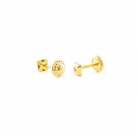 Monde Petit T1813P – Stud Earrings – Women and Children – Yellow Gold 18ct (750)