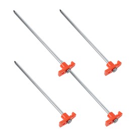 Totority 4pcs Heavy Duty Metal Tent Pegs for Camping Durable Stakes for Hard Ground for Beach Canopy Tarp and Gardening Lightweight Resistant Design
