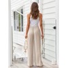 LILLUSORY Linen Wide Leg Pants Womens Palazzo Flowy Beach Vacation