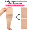 Fandamei 4 pieces Light Brown Stocking Wig Caps Stretchy Nylon