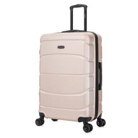 DUKAP SENSE Hardside Luggage with Spinner Wheels | 28 in Durable Lightweight Large Checked Suitcase for Travel | Zipper Clouser Suit Case with Gel Handles and Trolley | Champagne