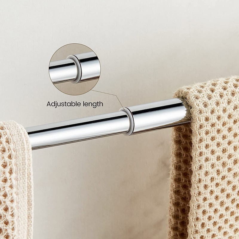 BATHSIR Crystal Towel Bar 24 Inch, Chrome Bathroom Towel Rack,