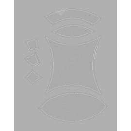 Double Wedding Ring Acrylic Quilting Template Set, 1/4" Seam Allowance - 7 Pieces