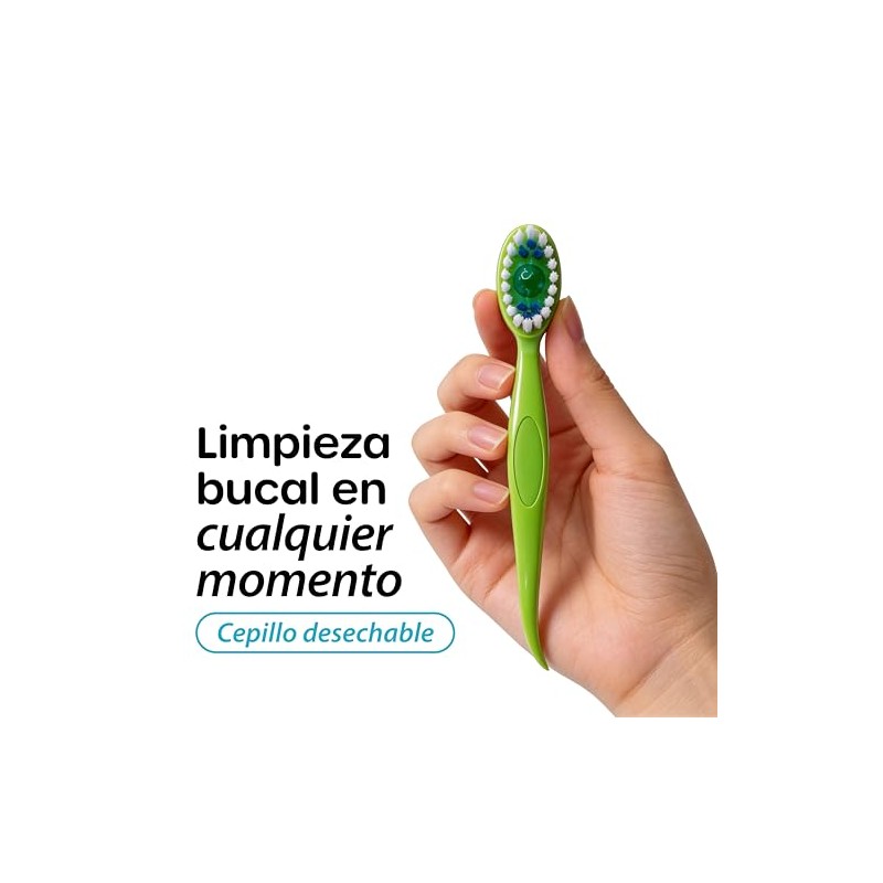 Cool Shock Mini Brush Cepillo Dental Portátil Menta Palillo Integrado