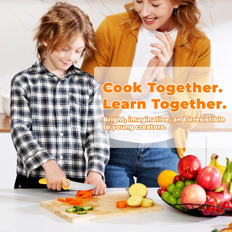 ZLemma Kids Kitchen Knife Set with Magic Book Gift Box