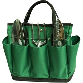 Namvo Garden Tools Storage Bag with Pockets, Durable Oxford Fabric Tote Bag, Gardening Kit for Women,Garden Tool Bag Green