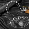 4 Corona de Luna Estrellas Collar y Cadena de Cuerpo