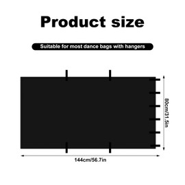 BOXOB Dance Bag Privacy Curtain, 56.7x31.5 Inch Quick Setup Oxford Cloth Portable Changing Room Curtain for Dancers Backstage Screen Dance Suitcase(Black)