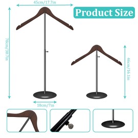 2 Pack T Shirt Display Stand, 17-31 Inch Height Adjustable Mannequin Torso for Vendors, Portable Dress Form Mannequin Stand Clothes Rack for Clothing Dress Jacket Coat Retail