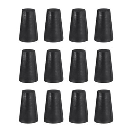 uxcell 12 Pcs Silicone Rubber Tapered Plug, 9mm to 13mm High-Temperature Solid Rubber Stoppers Silicone Plugs for Hole Plugs, Spraying, Coating, Painting Protection, Black, 20mm
