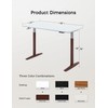 Deroavixe Electric Standing Desk, Height Adjustable Desk with Round Tube