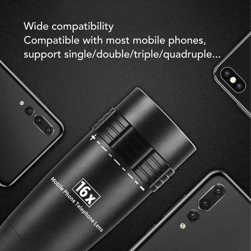 16X Phone Telephoto Lens Cell Phone Camera Lens Kit Multi