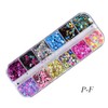 Mikinona DIY Nail Art Charms 3 Pack Sequins Glitter Paillettes