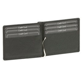 Money Clip Wallet LEAS, Genuine Leather, black - ''LEAS Special Edition''