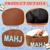 Tallew Leather Mahjong Tile Bag with Zipper Handle Lining Mahjong