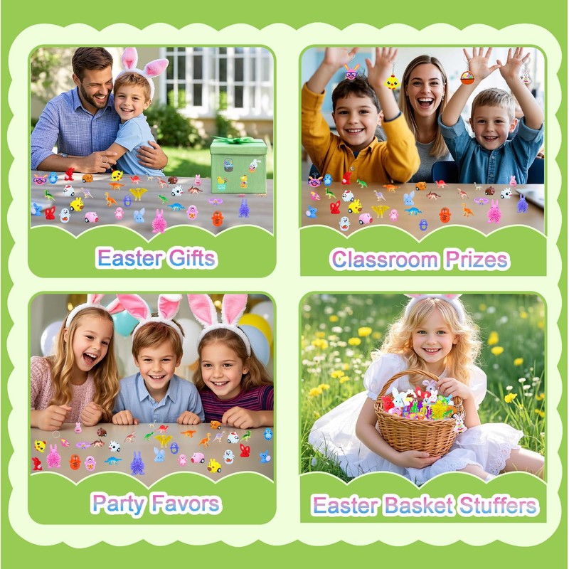 H-Style 100Pcs Easter Egg Fillers Filled - Easter Basket Stuffers