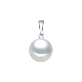Lustrous White Freshwater Cultured Pearl Pendant AAAA quality for women in Sterling Silver (7-7.5mm) - PremiumPearl