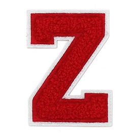 Letter Z - 2-1/2" Chenille Stitch Varsity Iron-On Patch by pc, TR-12154 (Red)