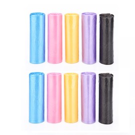 lazyme Pequeño Bolsas de basura, 4 galones bolsas de basura Thin materiales Tamaño pequeño 15-liters para oficina, Home Papelera, 150 cuentas 5 Color