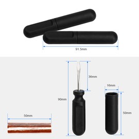 HOUSON Bicycle Tubeless Tire Repair Kit | Vulcanized Rubber Strips and Stainless Steel Tools | 16g Emergency Kit for MTB/Road Bike