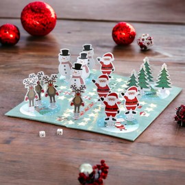 MIJOMA Xmas Board Game - Enchanting Christmas Game for the Whole Family, Experience Christmas Eves Like Never Before - Snowman, Reindeer, Santa Main Characters, Ludo Board Game