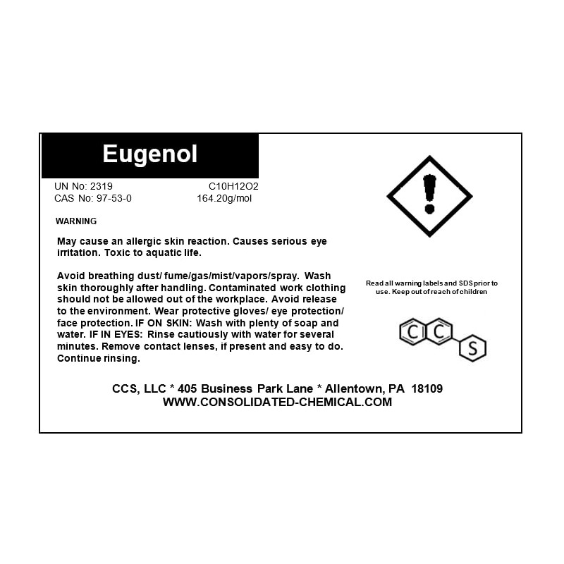 Eugenol (Clove Oil) | High Purity Aroma Compound | (100mL