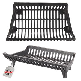 Flame Genie Fireplace Grate - Self-Feeding Fireplace Tools, Cast Iron, Wood Stove Accessories, Fire Logs, Fireplace Grates, 2" Leg Clearance - G22-BX