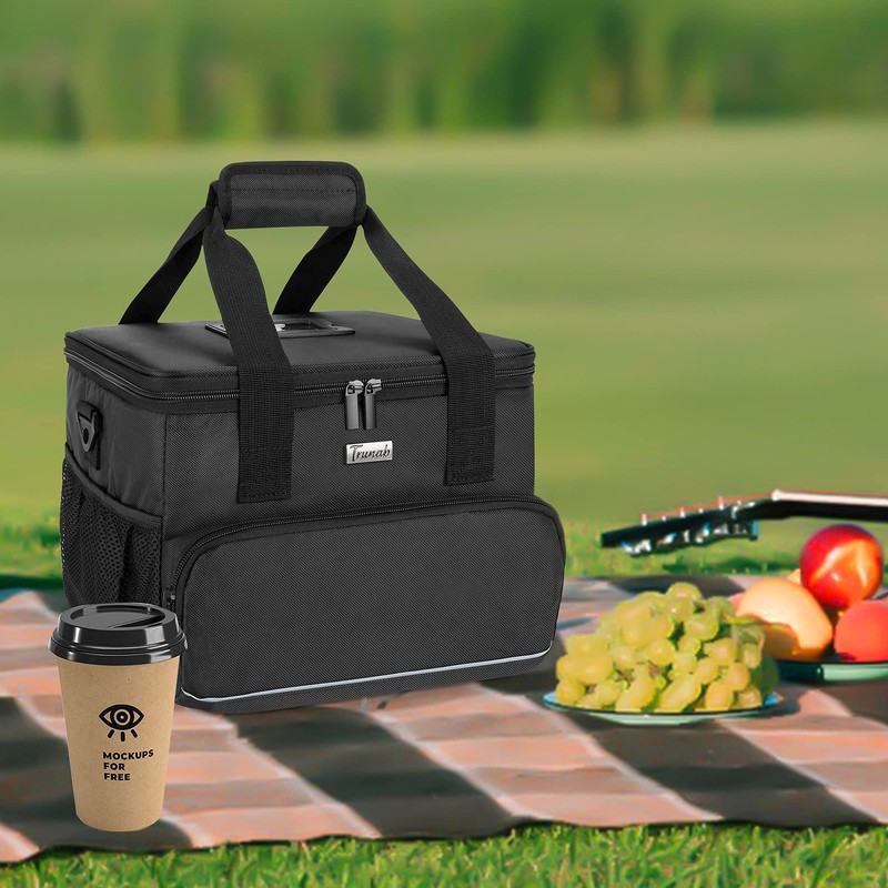 Trunab Reusable 6 Cups Drink Carrier for Delivery with Adjustable
