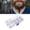 Juego de cuentas para barba y rastas con herramienta para