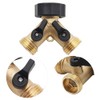 Brass 2-Way Garden Tap Splitter Female 3/4 Y Hose Splitter