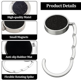 YFANITI Foldable Purse Hook for Table,3 PCS Handbag Storage Folding Decor Table Hook, Women's Bag Hanger Holder,Bag Holder for Table Desk
